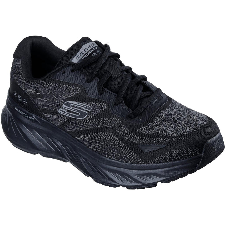 Men's Relaxed Fit Skechers 232842 Waterproof Edgeride Konzo Trainers in Black - Image 1