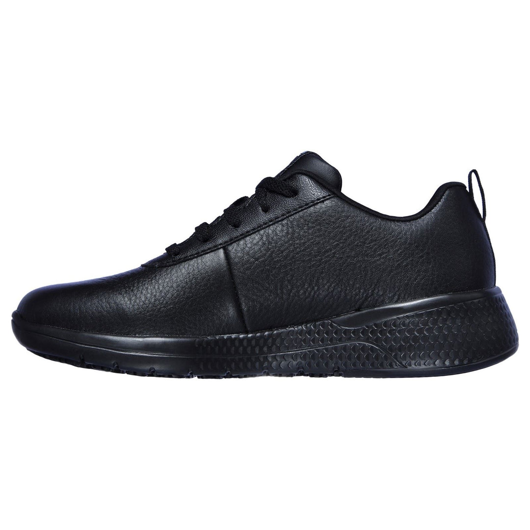 Women's Wide Fit Skechers 108010EC Marsing Gmina Slip Resistant Trainers in Black - Image 4