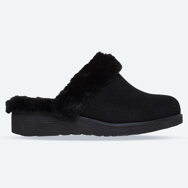 Women's Wide Fit Skechers 167631 Keepsakes Wedge Time To Cruise Slippers in Black - Image 1