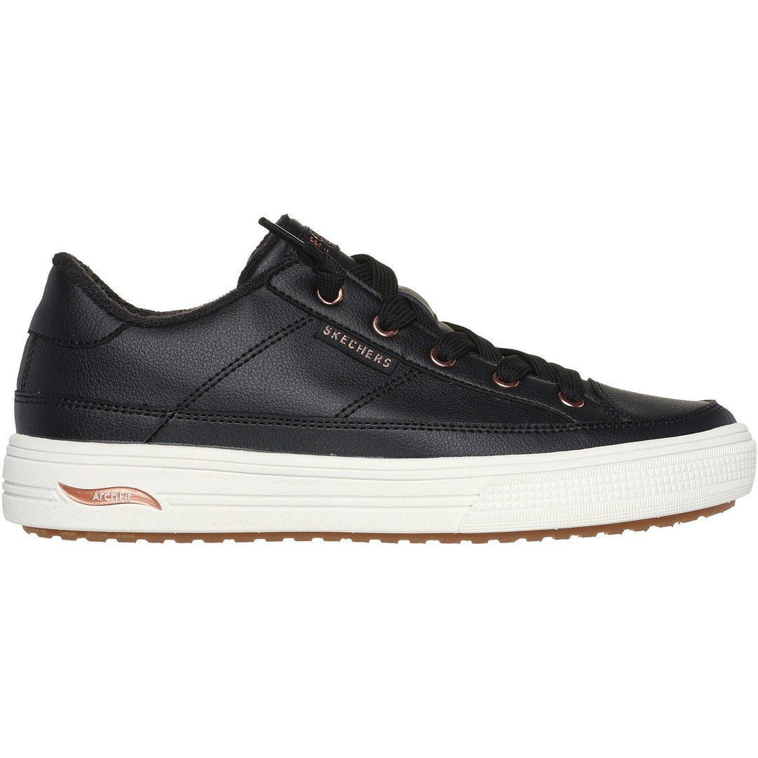 Women's Wide Fit Skechers 177189 Arch Fit Arcade On My Way Trainers in Black - Image 2