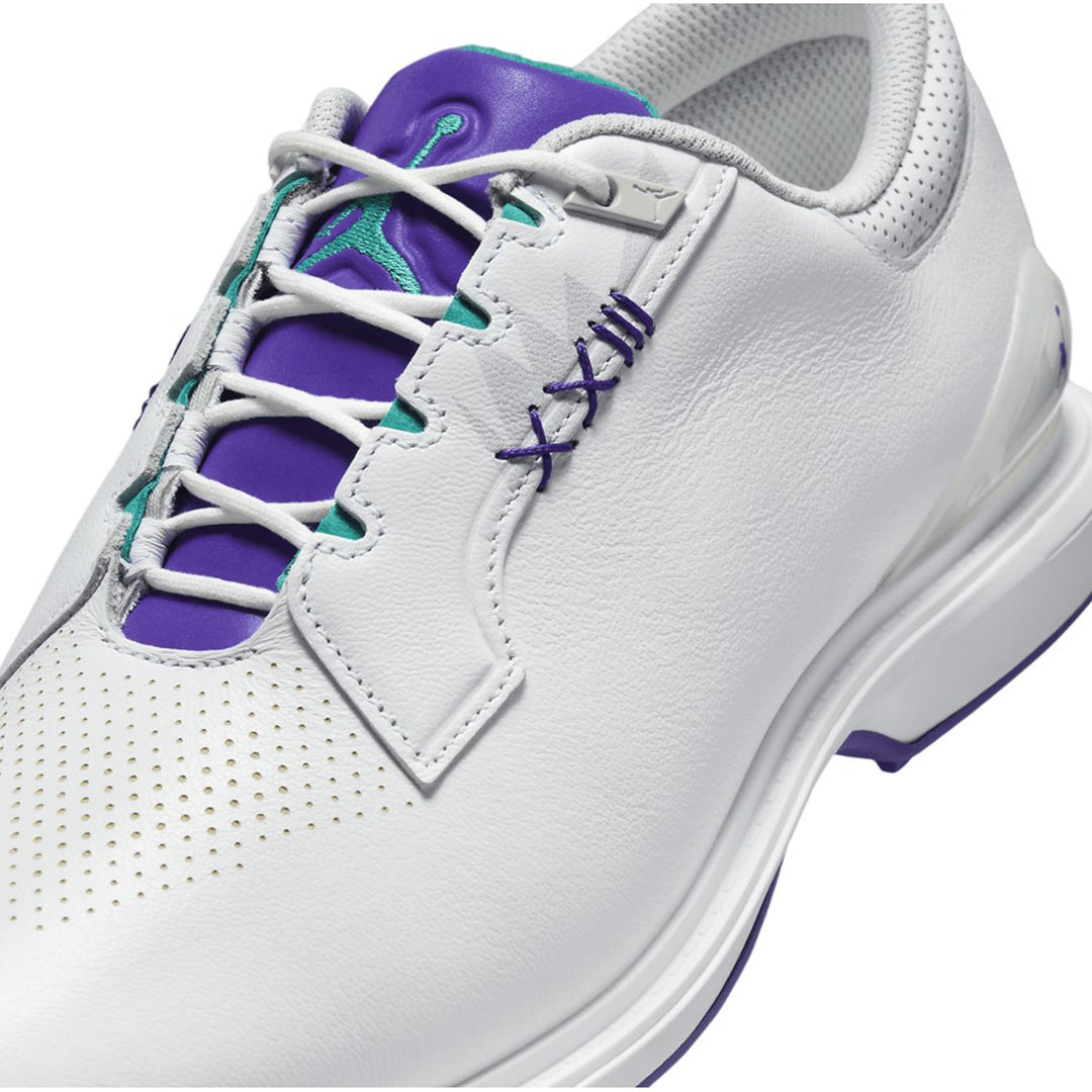 Men's Wide Fit Nike FQ7874-100 Jordan Adg 5 Waterproof Golf Shoes in White - Image 5