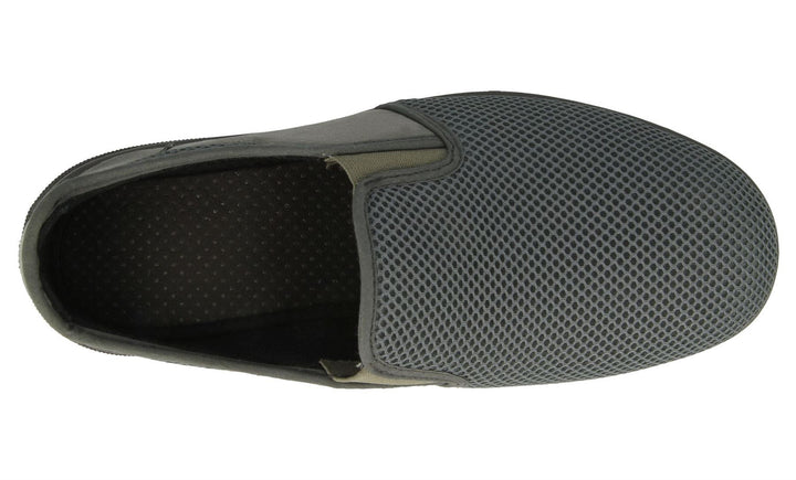 Men's Wide Fit DB Cairo Shoes in Black Textile - Image 1