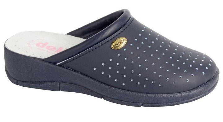 Womens Wide Fit DEK L706 Clogs in Black - Image 1