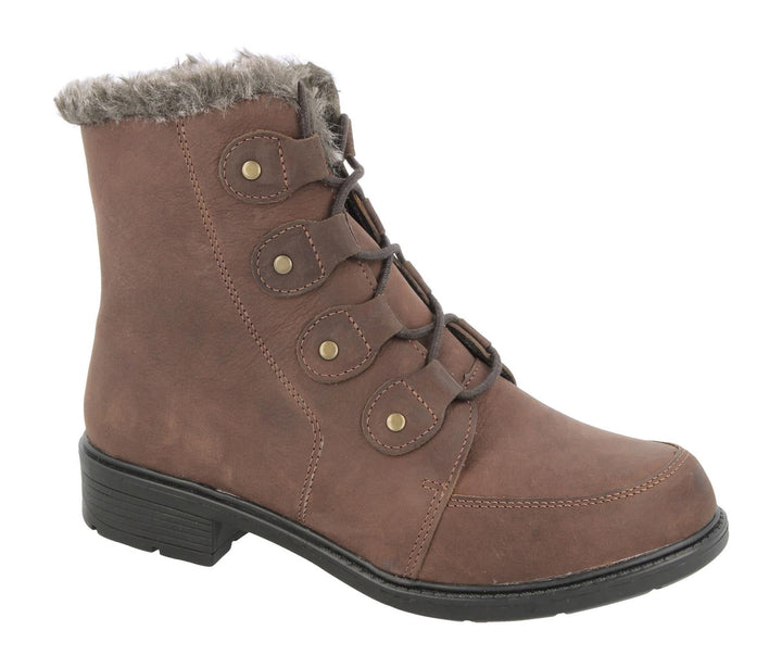 Womens Wide Fit DB Crawley Boots in Red - Image 1
