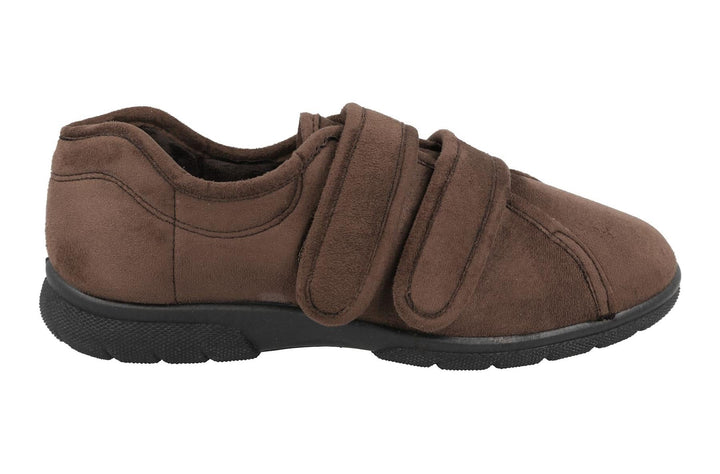 Mens Wide Fit DB Joseph Slippers in Black - Image 1