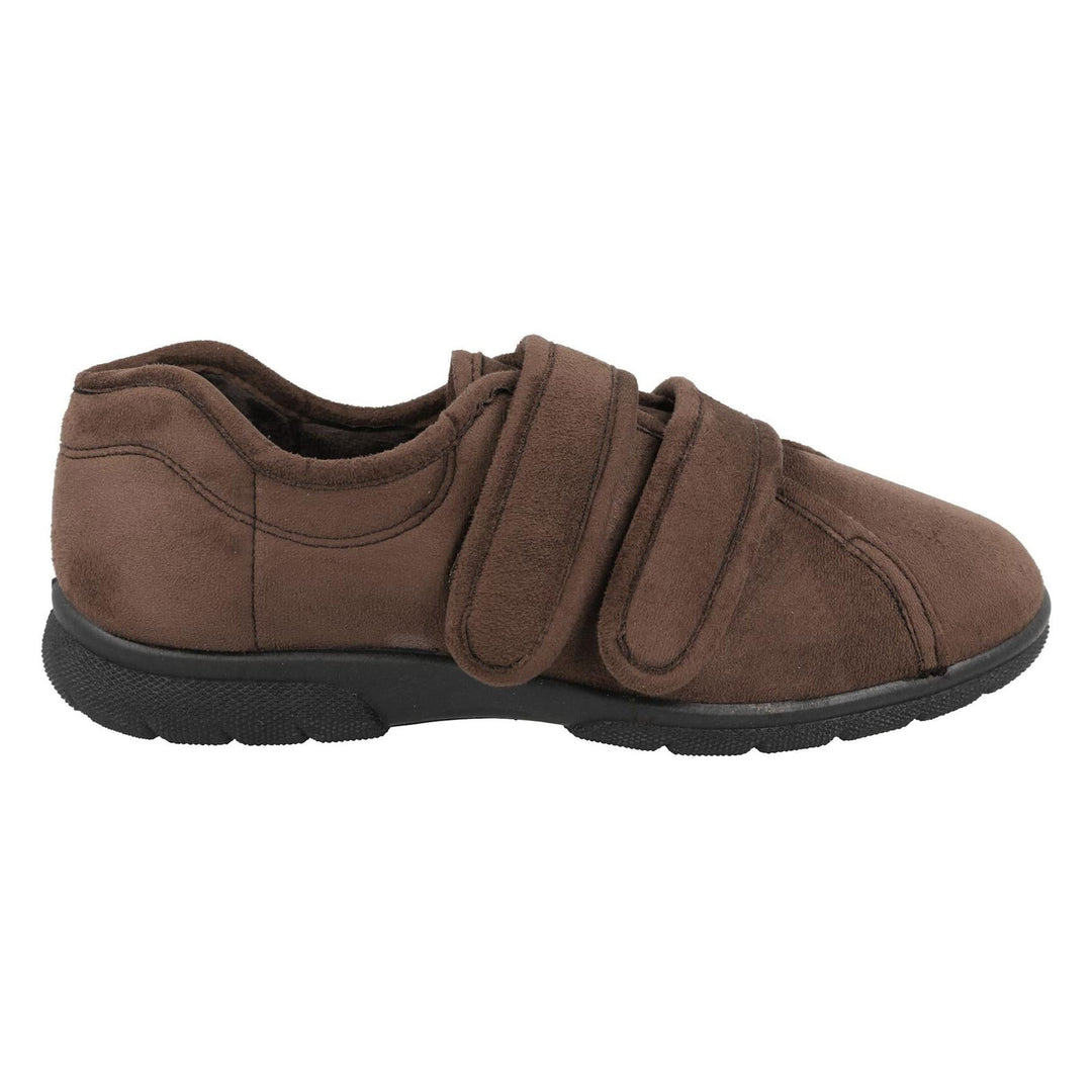 Mens Wide Fit DB Joseph Slippers in Black - Image 6