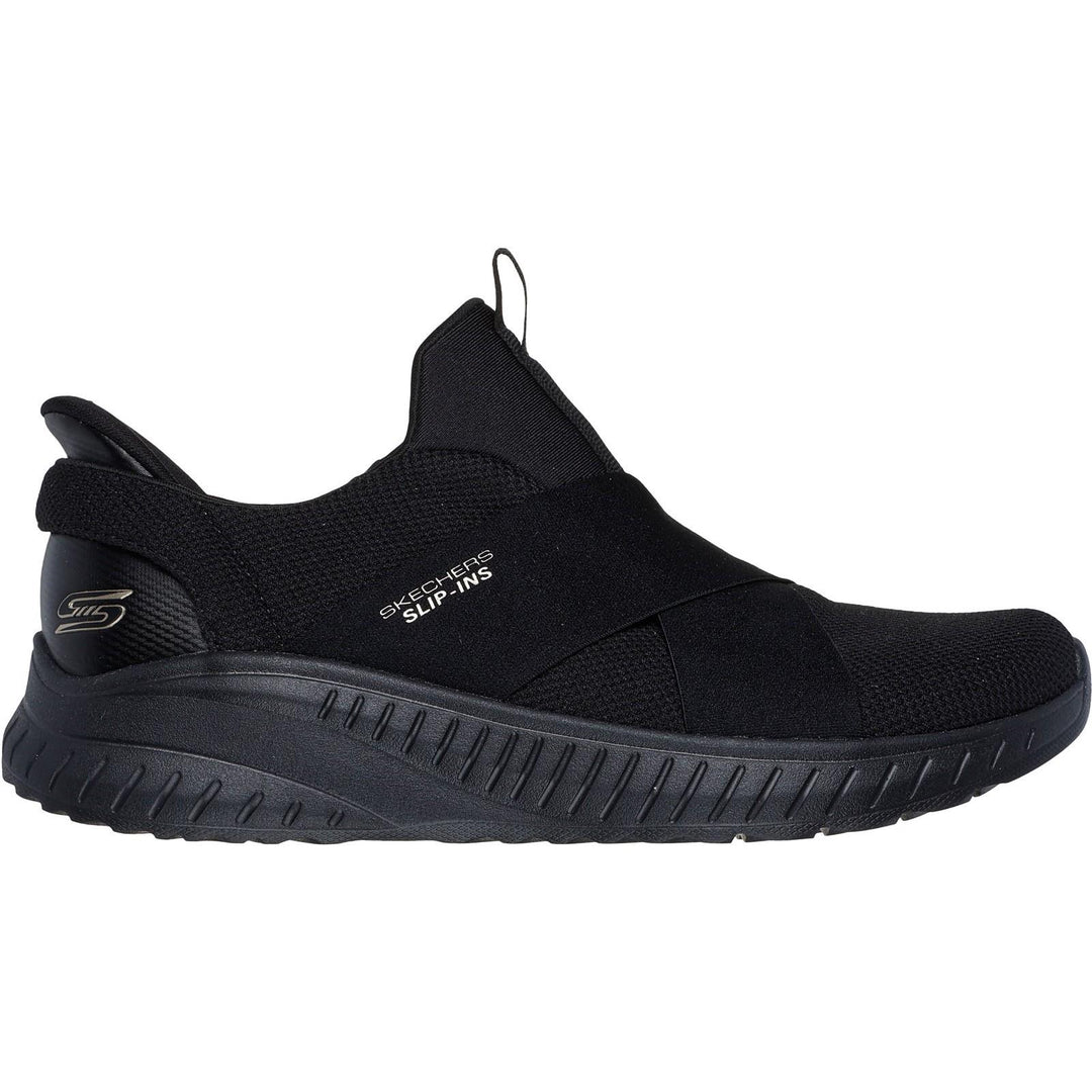 Women's Wide Fit Skechers 117505 Slip-ins Bobs Sport Squad Chaos Trainers in Grey - Image 2