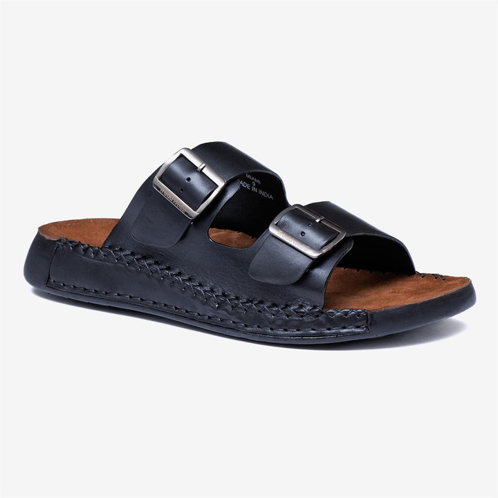 Men's Wide Fit Tredd Well Miami Sandals in Black - Image 1