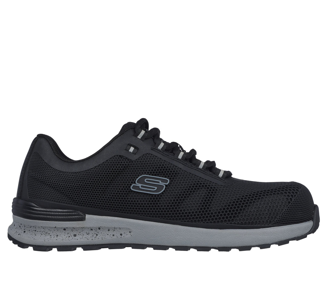 Men's Wide Fit Skechers 200053EC Work Bulklin Bragoo Safety Trainers in Black - Image 2
