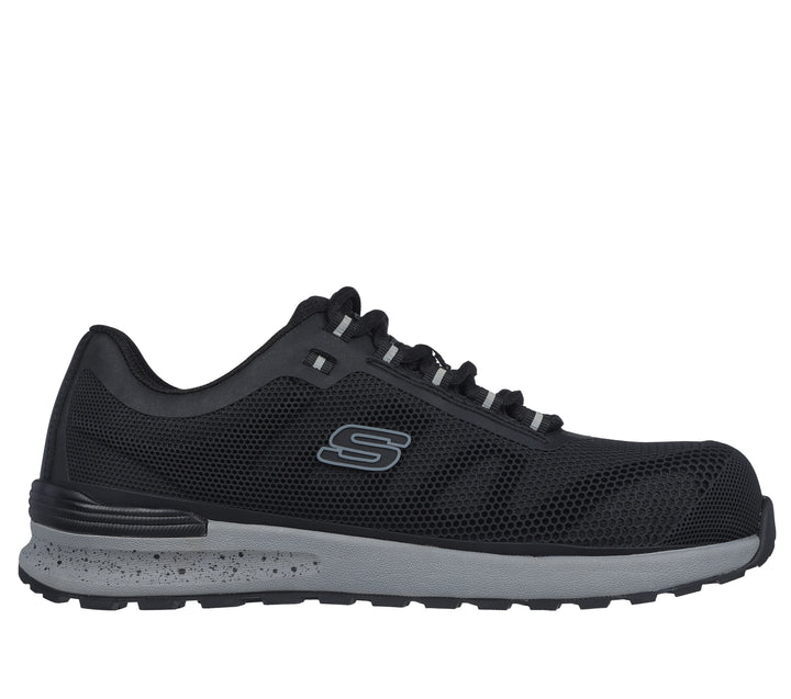 Men's Wide Fit Skechers 200053EC Work Bulklin Bragoo Safety Trainers in Black - Image 1