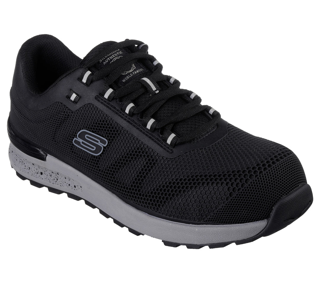 Men's Wide Fit Skechers 200053EC Work Bulklin Bragoo Safety Trainers in Black - Image 6