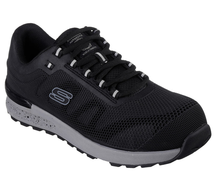 Men's Wide Fit Skechers 200053EC Work Bulklin Bragoo Safety Trainers in Black - Image 1