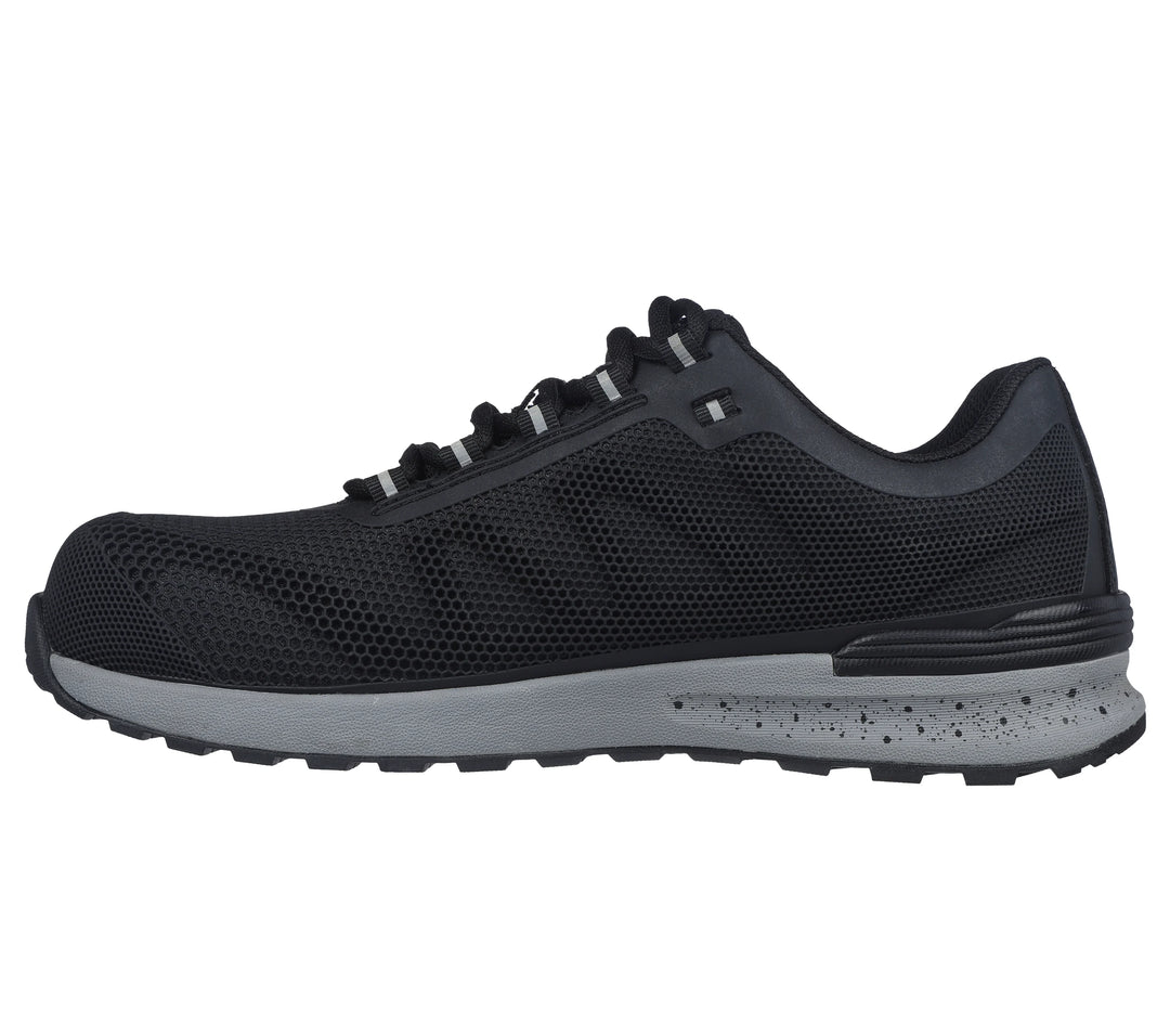 Men's Wide Fit Skechers 200053EC Work Bulklin Bragoo Safety Trainers in Black - Image 4