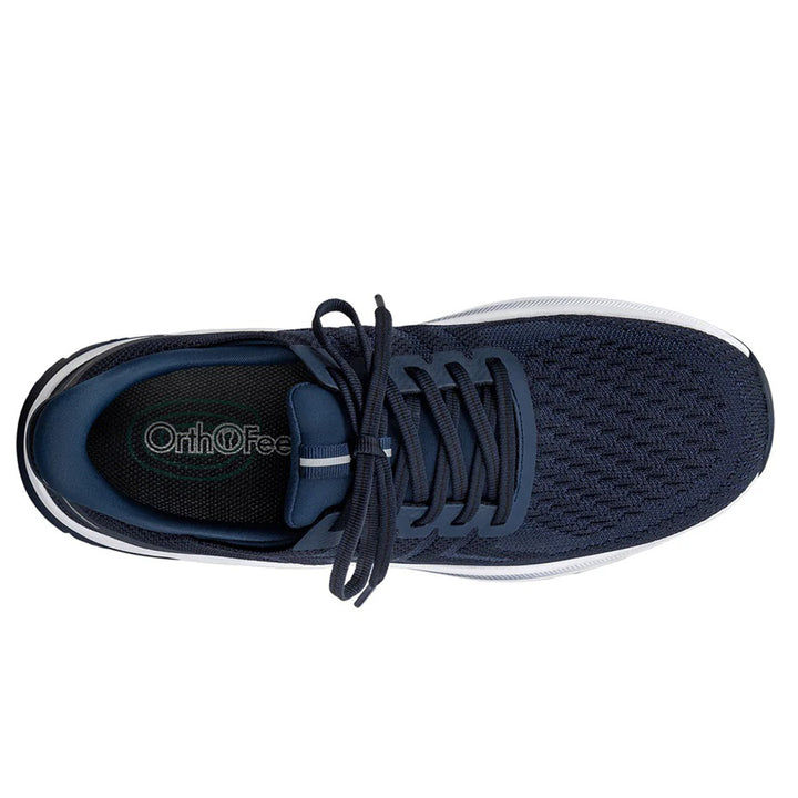 Men's Wide Fit Orthofeet 20022 Tilos Hands-free Trainers in Navy - Image 1
