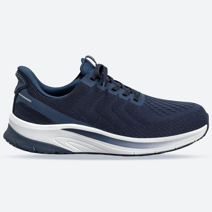 Men's Wide Fit Orthofeet 20022 Tilos Hands-free Trainers in Navy - Image 1