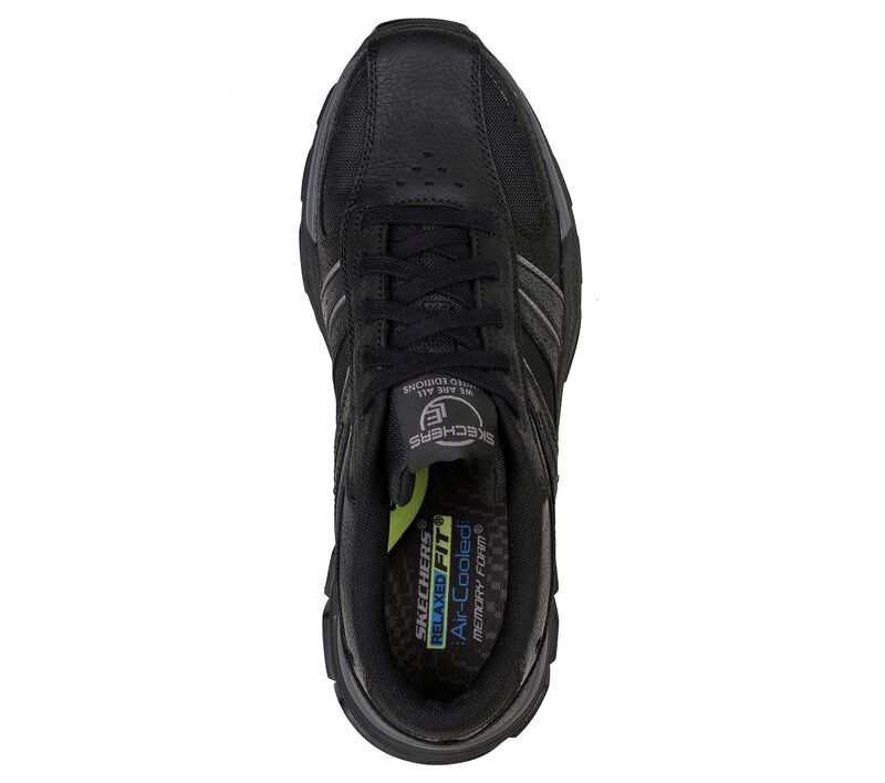 Men's Relaxed Fit Skechers 204330 Respected Edgemere Good Year Walking Trainers - Black in Black - Image 5