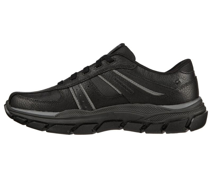 Men's Relaxed Fit Skechers 204330 Respected Edgemere Good Year Walking Trainers - Black in Black - Image 1