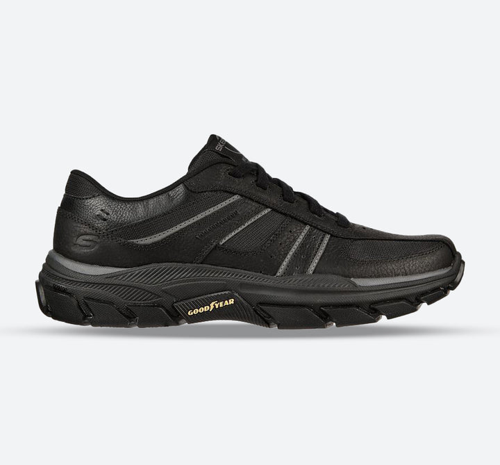 Men's Relaxed Fit Skechers 204330 Respected Edgemere Good Year Walking Trainers - Black in Black - Image 1
