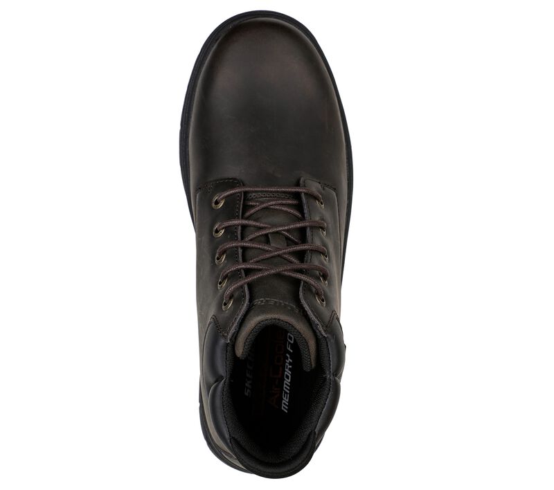 Men's Wide Fit Skechers 204394 Segment 2.0 Brogden Boots in Desert/Brown - Image 17