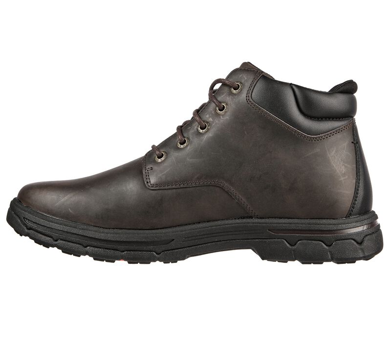Men's Wide Fit Skechers 204394 Segment 2.0 Brogden Boots in Desert/Brown - Image 16
