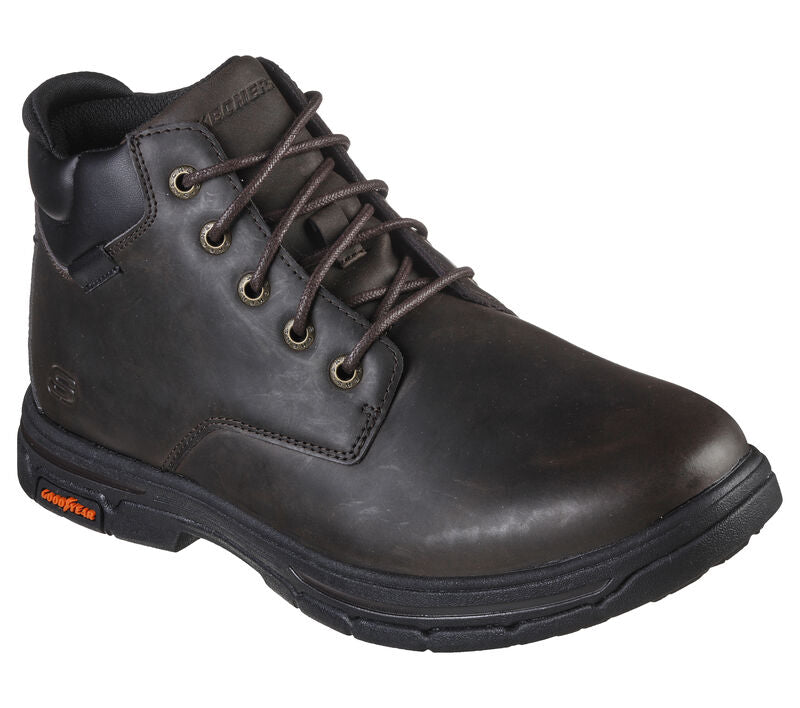 Men's Wide Fit Skechers 204394 Segment 2.0 Brogden Boots in Desert/Brown - Image 15