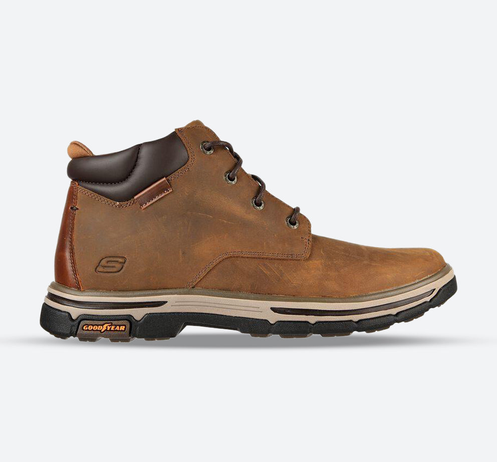 Men's Wide Fit Skechers 204394 Segment 2.0 Brogden Boots in Desert/Brown - Image 7