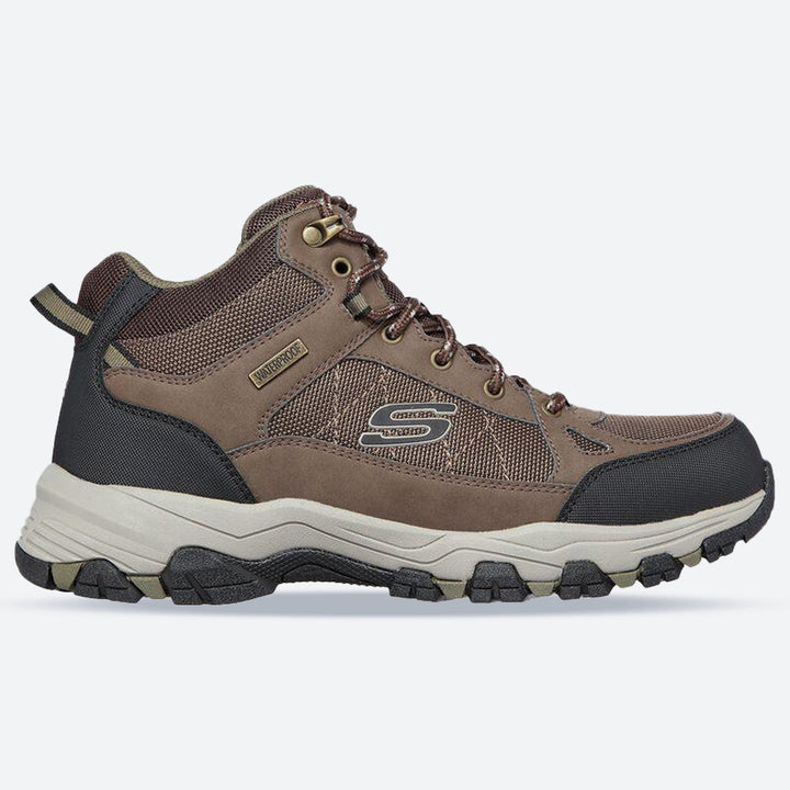 Men's Wide Fit Skechers 204477 Selmen Melano Hiking Boots in Chocolate - Image 1