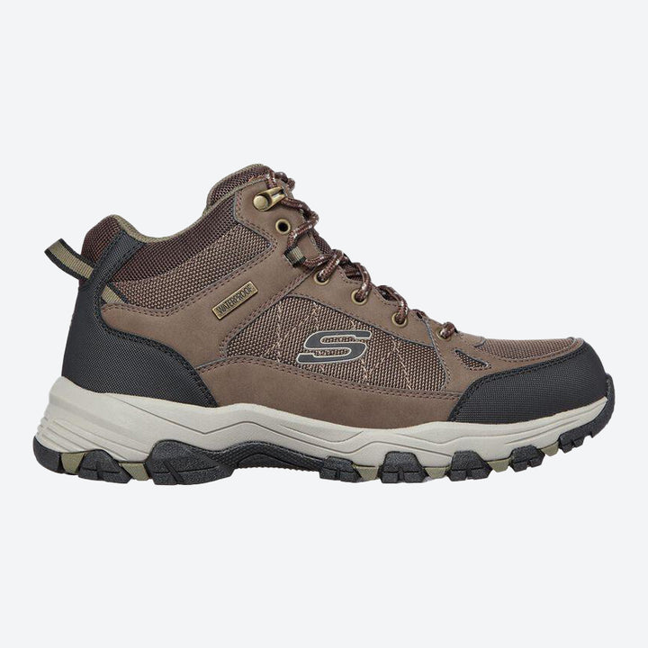 Men's Wide Fit Skechers 204477 Selmen Melano Hiking Boots in Chocolate - Image 1