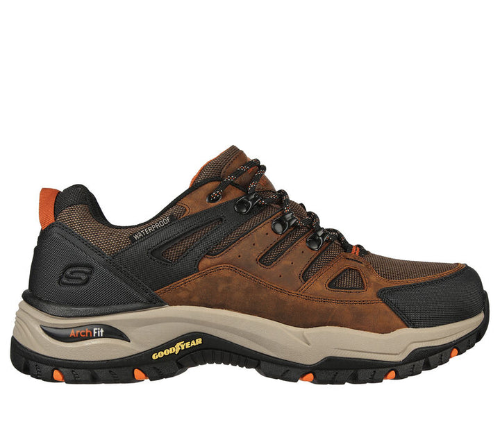 Men's Wide Fit Skechers Relaxed Fit 204630 Arch Fit Dawson Argosa Good Year Walking Trainers in Dark/Navy - Image 1