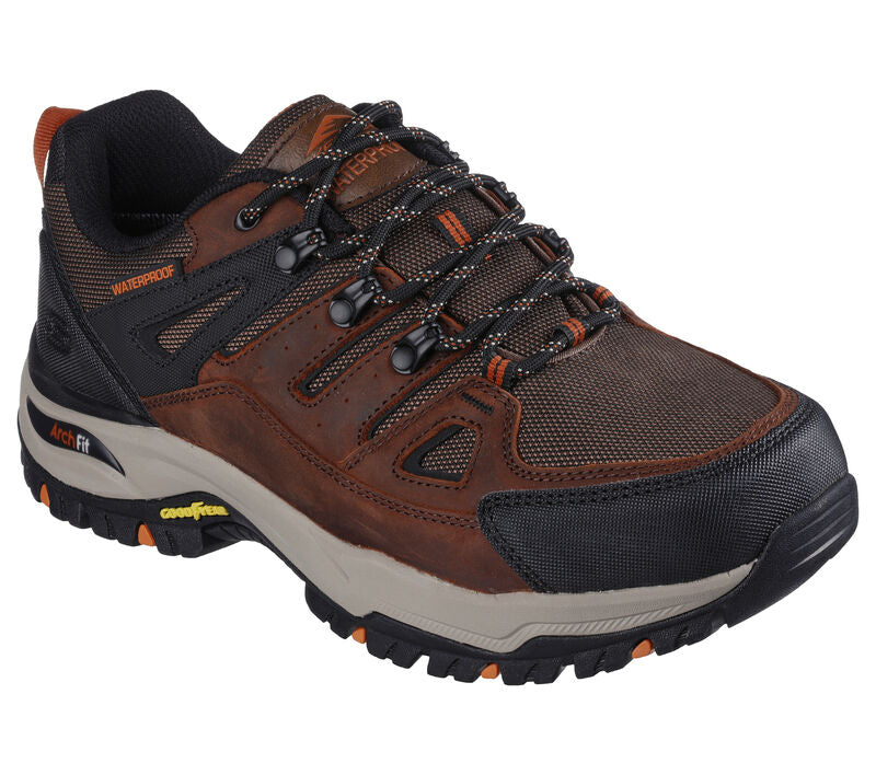 Men's Wide Fit Skechers Relaxed Fit 204630 Arch Fit Dawson Argosa Good Year Walking Trainers in Dark/Navy - Image 9