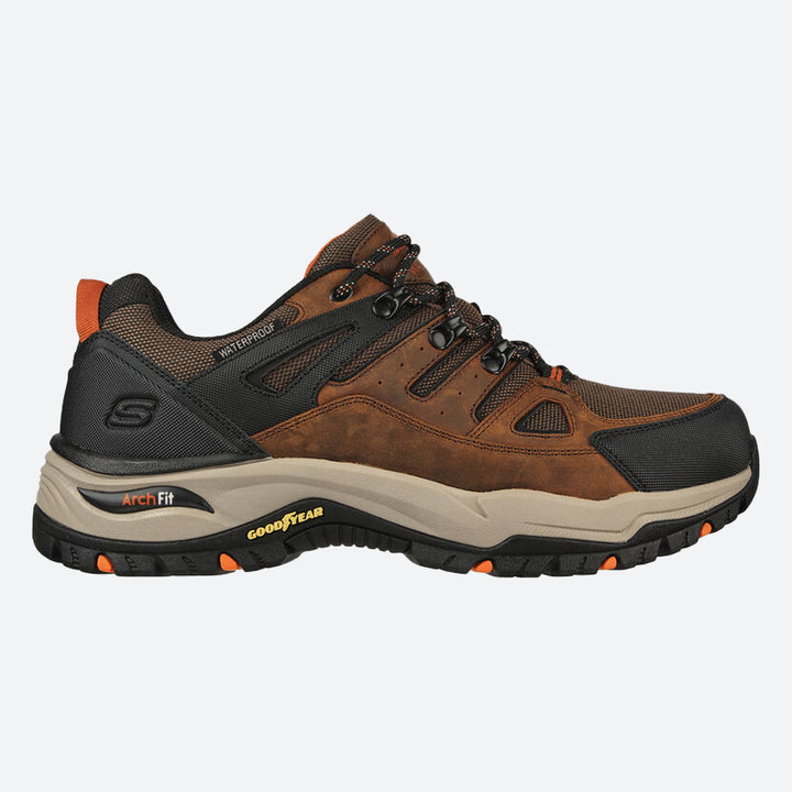 Men's Wide Fit Skechers Relaxed Fit 204630 Arch Fit Dawson Argosa Good Year Walking Trainers in Dark/Navy - Image 1