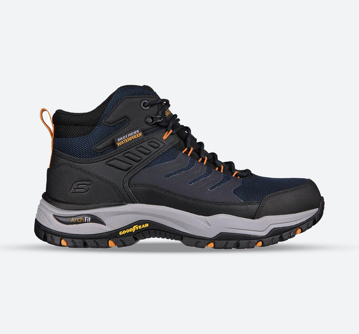 Men's Wide Fit Skechers 204634 Arch Relaxed Fit Dawson Raveno Good Year Hiking Boots - Navy/Black in Navy/Black - Image 1
