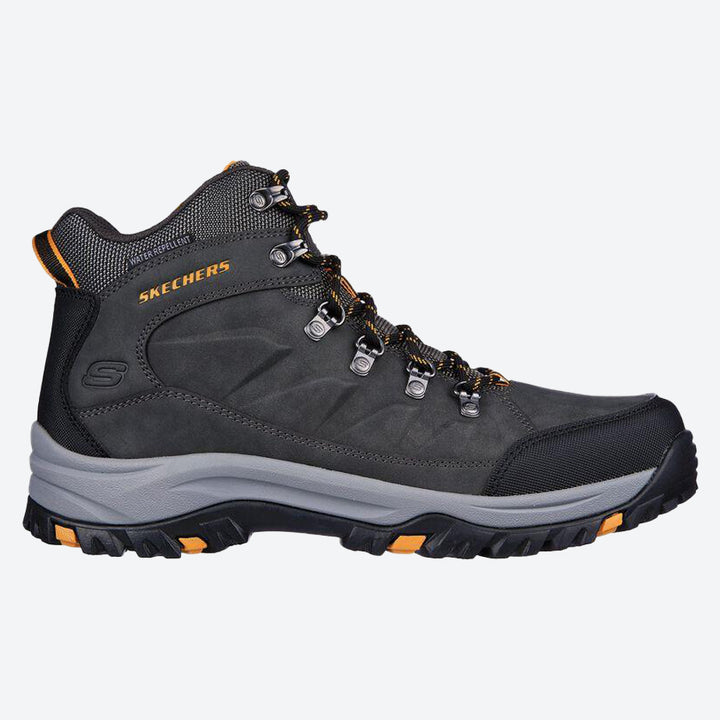 Men's Relaxed Fit Skechers 204642 Relment Daggett Hiking Boots in Chocolate - Image 1