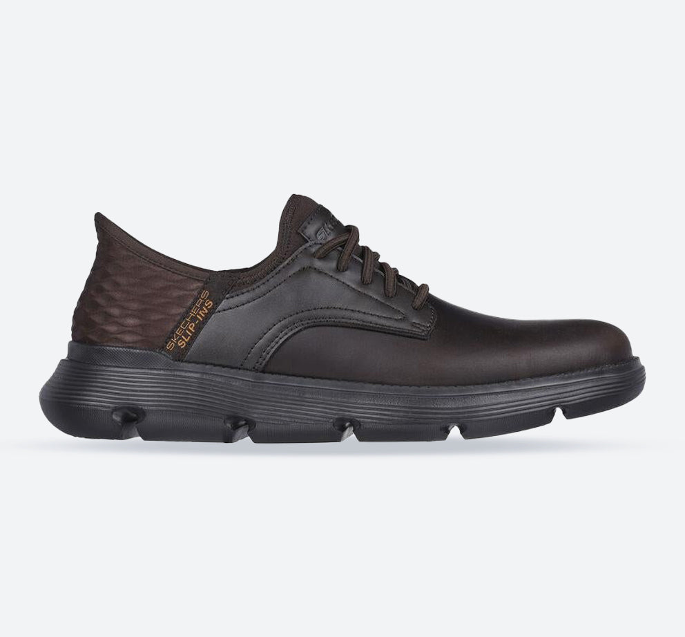 Men's Wide Fit Skechers 205046 Slip-ins Garza Gervin Trainers - Chocolate in Chocolate - Image 1