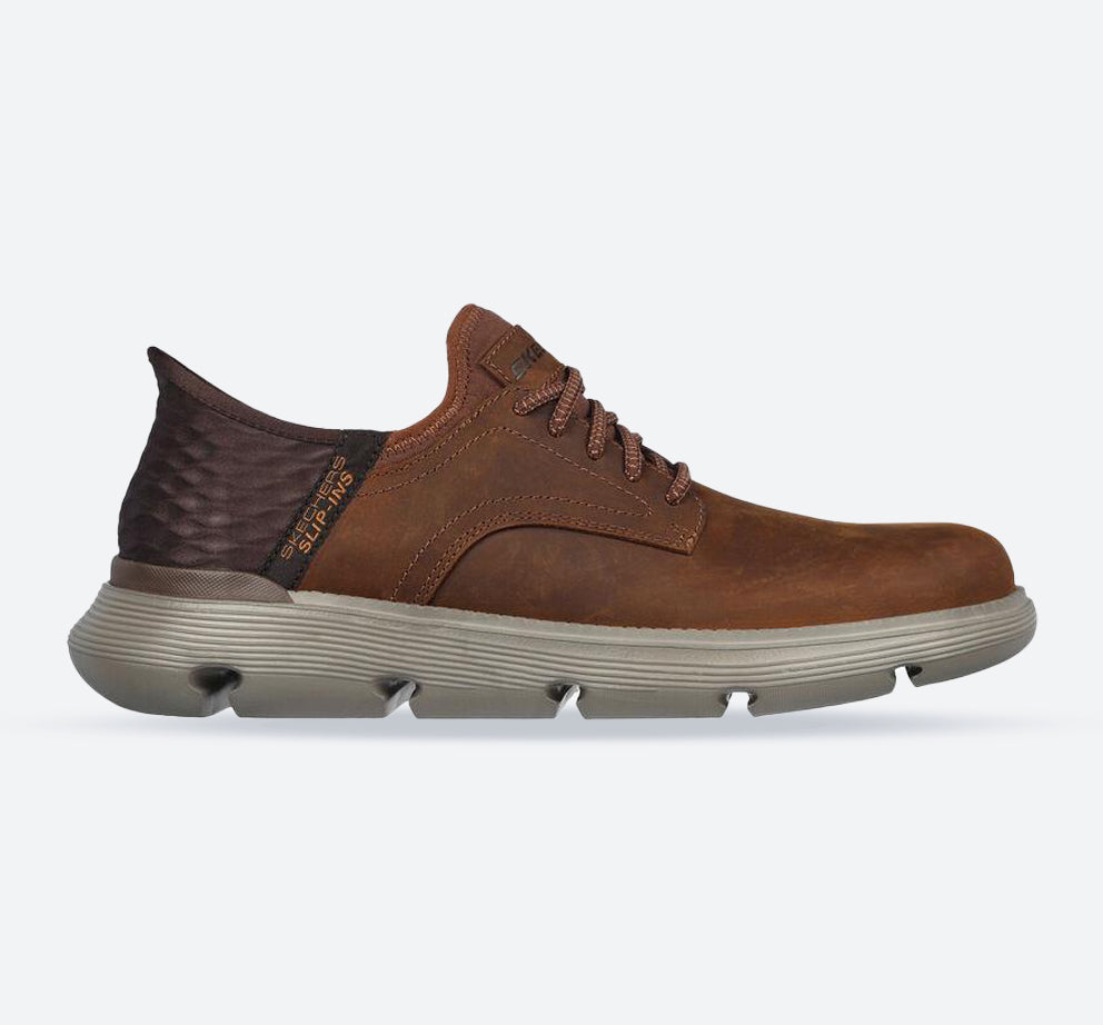 Men's Wide Fit Skechers 205046W Slip-ins Garza Gervin Trainers - Brown in Brown - Image 1