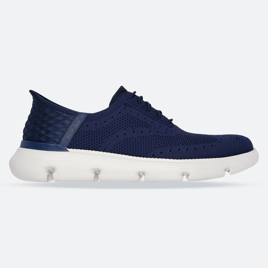Men's Wide Fit Skechers 205303 Slip-ins Garza Palma Trainers in Navy - Image 1