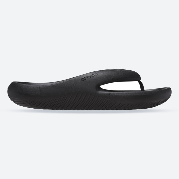Women's Crocs 208437 Mellow Recovery Flip Flops in Black - Image 1