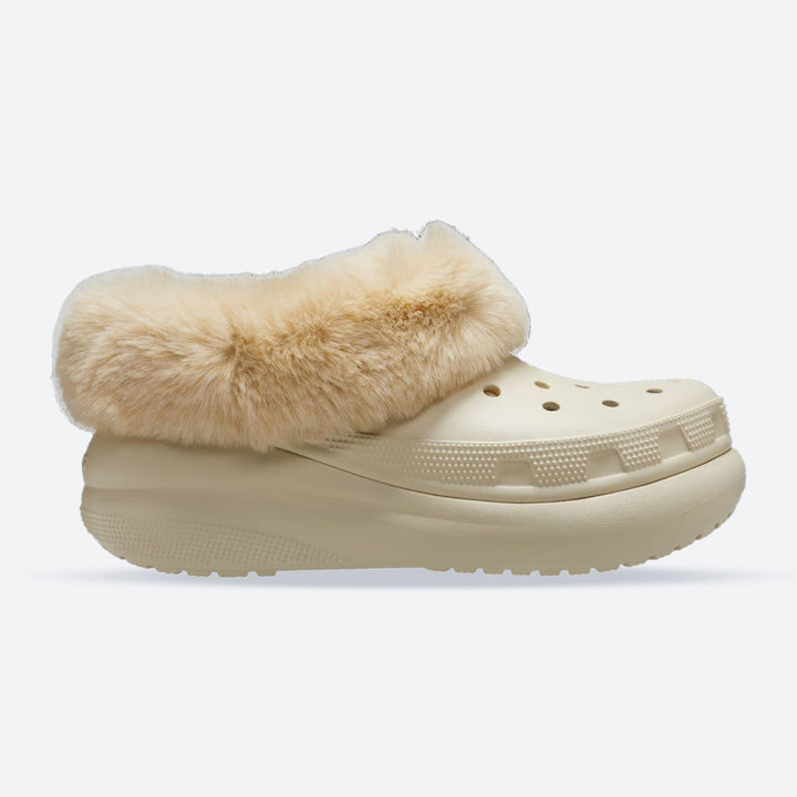 Women's Crocs 208446 Furever Crush Clog in Bone - Image 1