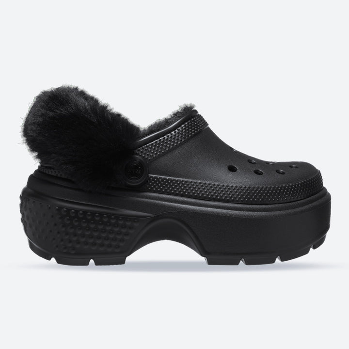 Women's Crocs 208546 Stomp Lined Clog in Black - Image 1