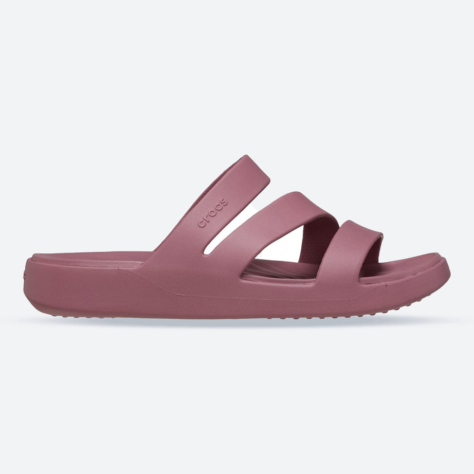 Women's Crocs 209587 Getaway Strappy Slippers in Cassis - Image 1