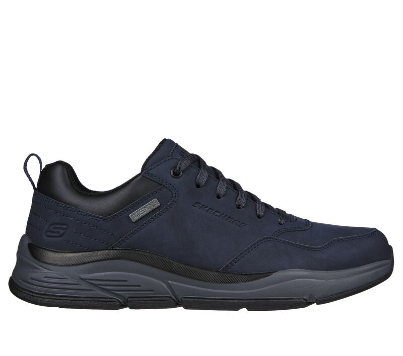 Men's Wide Fit Skechers 210021 Benago Hombre Walking Trainers in Dark Brown - Image 9