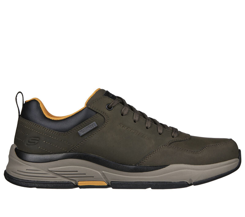 Men's Wide Fit Skechers 210021 Benago Hombre Walking Trainers in Dark Brown - Image 15