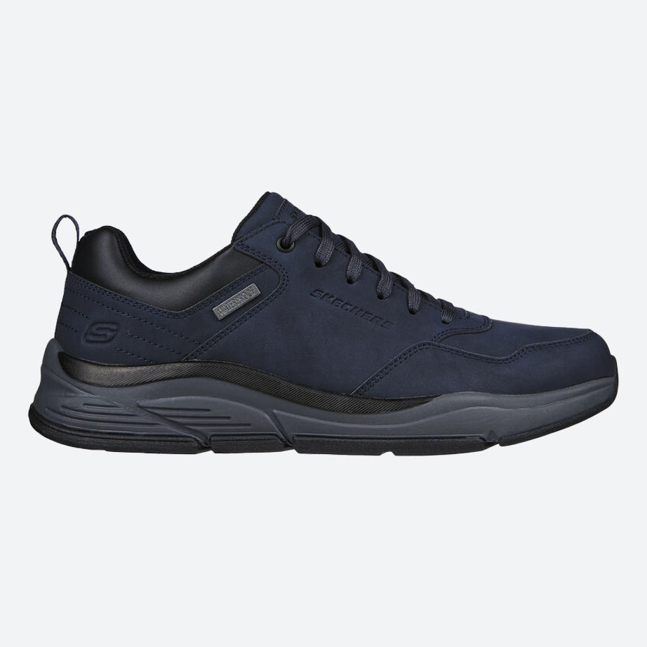 Men's Wide Fit Skechers 210021 Benago Hombre Walking Trainers in Dark Brown - Image 8