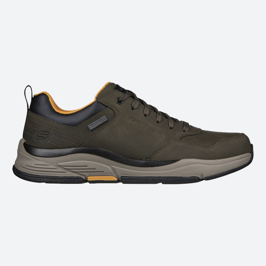 Men's Wide Fit Skechers 210021 Benago Hombre Walking Trainers in Dark Brown - Image 14