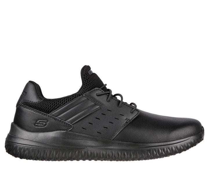 Mens Wide Fit Skechers Street Wear Delson 3.0 210308 Luxury Walking Trainers - Black in Black - Image 1