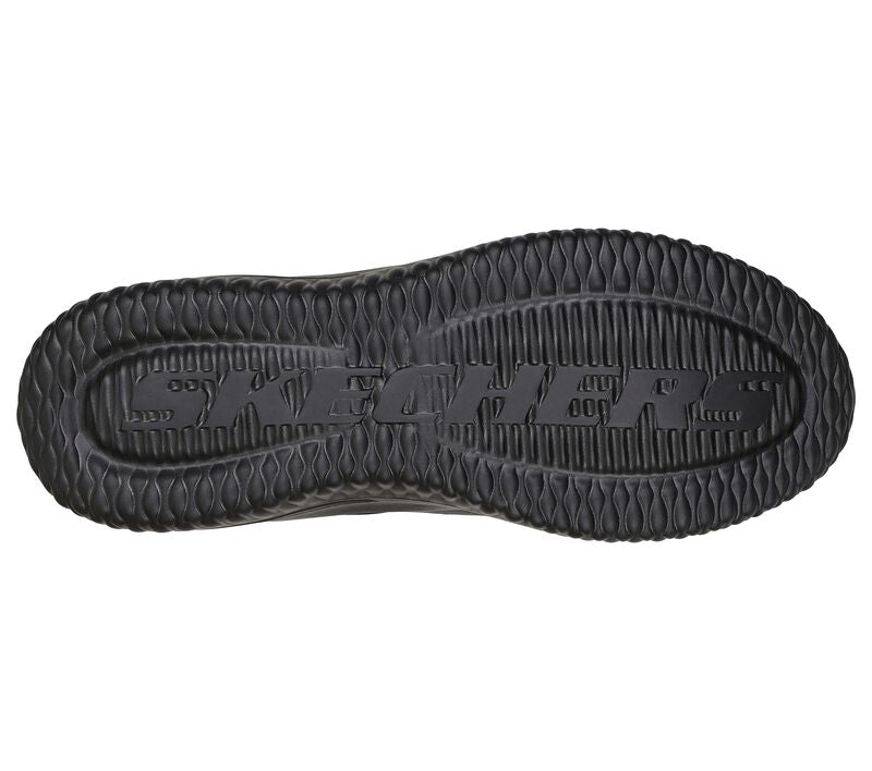 Mens Wide Fit Skechers Street Wear Delson 3.0 210308 Luxury Walking Trainers - Black in Black - Image 6