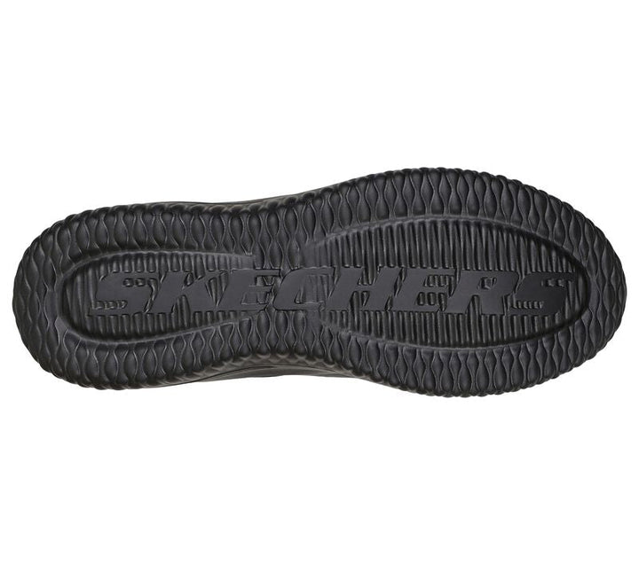 Mens Wide Fit Skechers Street Wear Delson 3.0 210308 Luxury Walking Trainers - Black in Black - Image 1