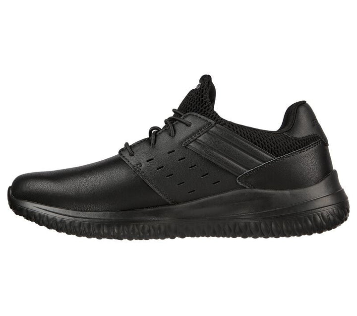 Mens Wide Fit Skechers Street Wear Delson 3.0 210308 Luxury Walking Trainers - Black in Black - Image 1