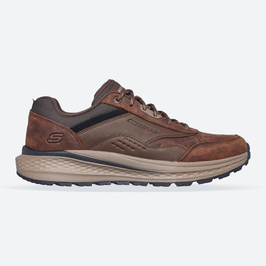 Men's Relaxed Fit Skechers 210925 Slade Peralto Trainers in Cocoa - Image 1