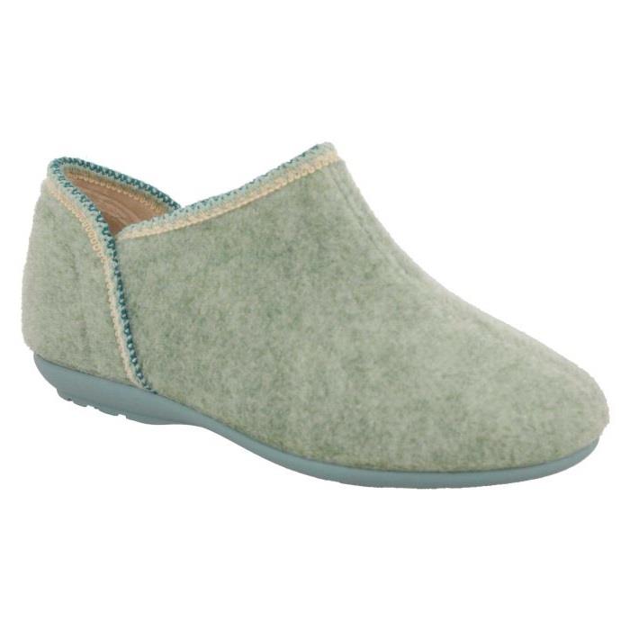 Women's Wide Fit DB Reedmace Ankle Slippers in Lilac Felt - Image 1